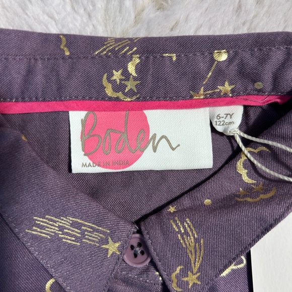 Mini Boden Purple/Gold Dress size 6/7 - Picture 4 of 8